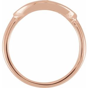 14K Rose Gold 1/10 CTW Natural Diamond Initial E Signet Ring