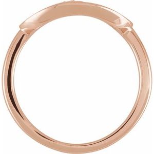 14K Rose Gold .05 CTW Natural Diamond Initial L Signet Ring