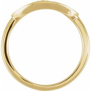 14K Yellow Gold .05 CTW Natural Diamond Initial L Signet Ring