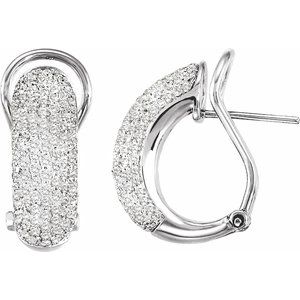14K White Gold 1 1/2 CTW Natural Diamond Earrings