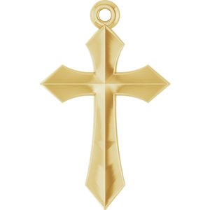14K Yellow Gold Cross Pendant