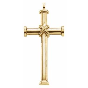 14K Yellow Gold 51x26.25 mm Cross Pendant