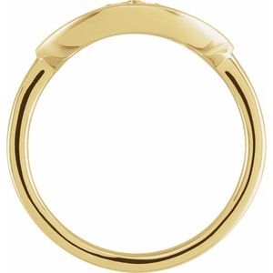 14K Yellow Gold .06 CTW Natural Diamond Initial T Signet Ring