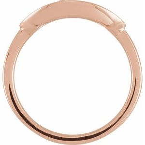 14K Rose Gold .08 CTW Natural Diamond Initial P Signet Ring