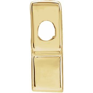 14K Yellow Gold Block Initial Q Slide Pendant
