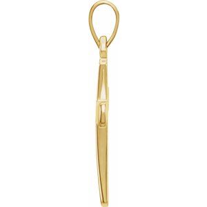 14K Yellow Gold Cross Pendant