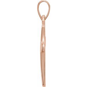 14K Rose Gold Cross Pendant
