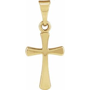 14K Yellow Gold Cross Pendant