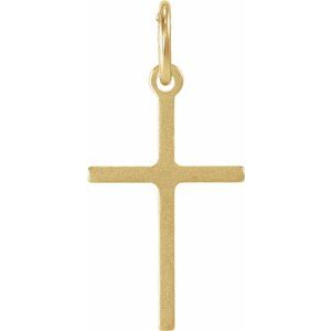 14K Yellow Gold 15.5x10 mm Cross Pendant