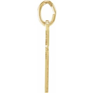 14K Yellow Gold 13x8.5 mm Cross pendant