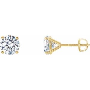14K Yellow Gold 1 CTW Natural Diamond Cocktail-Style Earrings