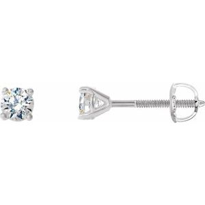 14K White Gold 1/3 CTW Natural Diamond Cocktail-Style Earrings
