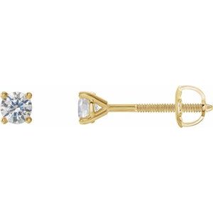 14K Yellow Gold 1/8 CTW Natural Diamond Cocktail-Style Earrings
