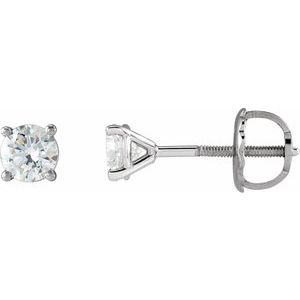 14K White Gold 1/2 CTW Natural Diamond Cocktail-Style Earrings