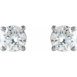 14K White Gold 1/2 CTW Natural Diamond Cocktail-Style Earrings