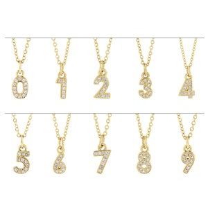 14K Yellow Gold Petite PavÃ©Â®.03 CTW Natural Diamond Numeral 2 16-18" Necklace
