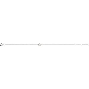 14K White Gold 1/10 CTW Natural Diamond Initial A 6-7" Bracelet