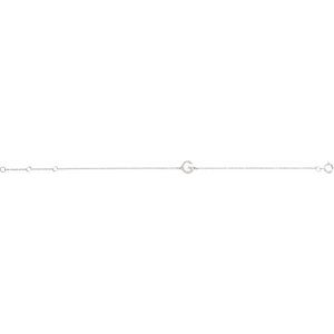 14K White Gold .05 CTW Natural Diamond Initial G 6-7" Bracelet