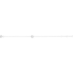 14K White Gold .05 CTW Natural Diamond Initial S 6-7" Bracelet
