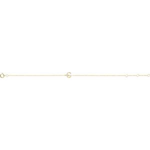 14K Yellow Gold .04 CTW Natural Diamond Initial C 6-7" Bracelet