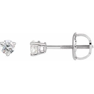 Platinum 1/5 CTW Natural Diamond Earrings