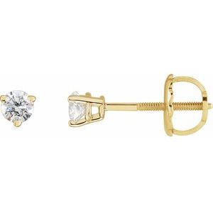 14K Yellow Gold .06 CTW Natural Diamond Earrings
