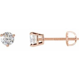 14K Rose Gold 3/8 CTW Natural Diamond Earrings