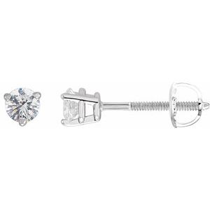 14K White Gold 1/3 CTW Natural Diamond Earrings