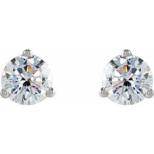 Platinum 3/8 CTW Natural Diamond Earrings