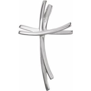Sterling Silver 29x15 mm Cross Pendant