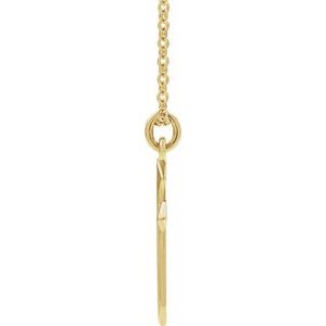 18K Yellow Gold-Plated Sterling Silver Cross 18" Necklace