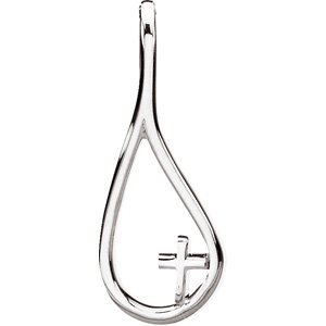 14K White Gold The Tears of ChristÂ® Galilee with Cross