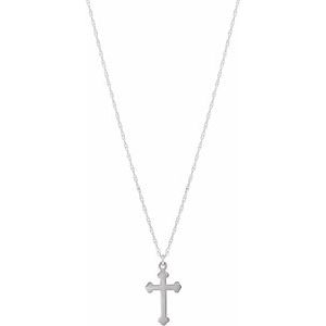 Sterling Silver Cross 18" Necklace