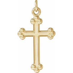 14K Yellow Gold Cross Pendant