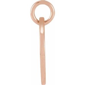 14K Rose Gold Script Initial A Pendant