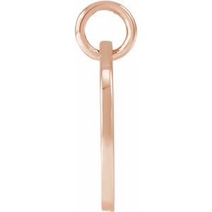 14K Rose Gold Script Initial C Pendant