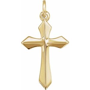 14K Yellow Gold Cross Pendant