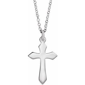 Sterling Silver Cross 18" Necklace
