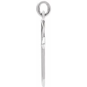 14K White Gold Cross Pendant