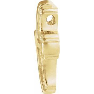 14K Yellow Gold Cross Slide Pendant