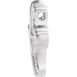 14K White Gold Cross Slide Pendant