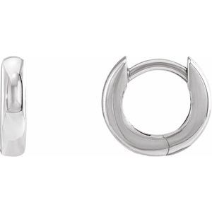 14K Yellow Gold 15 mm Hinged Hoop Earrings
