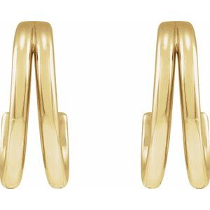 14K Yellow Gold 10 mm Hoop Earrings