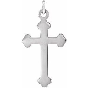 14K White Gold Cross Pendant