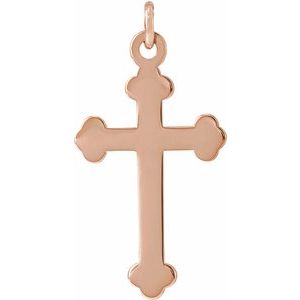 14K Rose Gold Cross Pendant