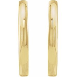 14K Yellow Gold 20 mm Hinged Hoop Earrings