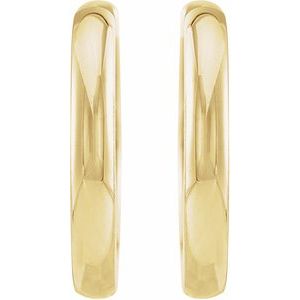 14K Yellow Gold 17 mm Hinged Hoop Earrings