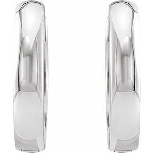 Sterling Silver 12 mm Hinged Hoop Earrings