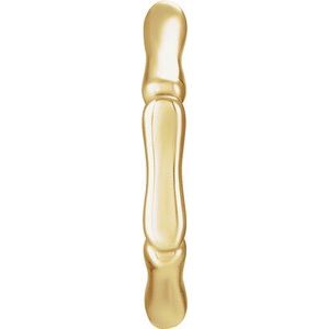 14K Yellow Gold Hinged Bamboo 21 mm Hoop Earring