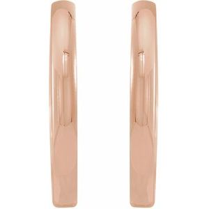 14K Rose Gold 20 mm Hinged Hoop Earrings